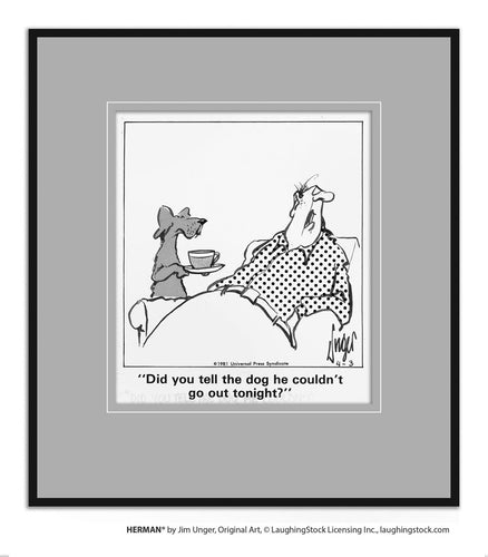 Did you tell the dog he couldn’t go out tonight?