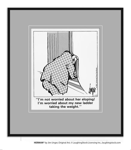 I’m not worried about her eloping! I’m worried about my new ladder taking the weight.