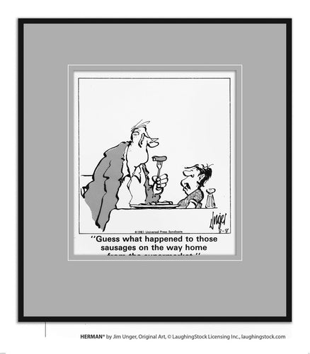 Guess what happened to those sausages on the way home from the supermarket.