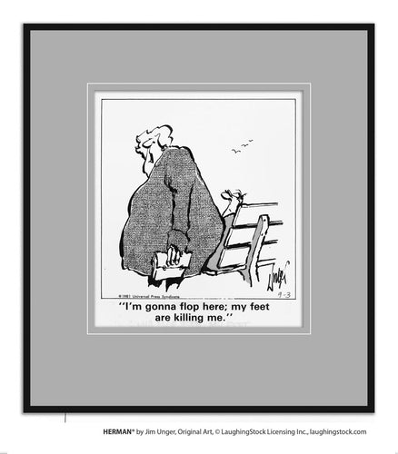 I’m gonna flop here; my feet are killing me.