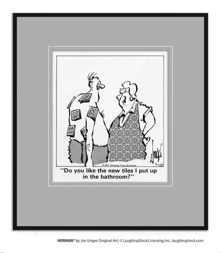 Do you like the new tiles I put up in the bathroom?