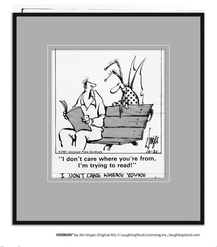 I don’t care where you’re from, I’m trying to read!