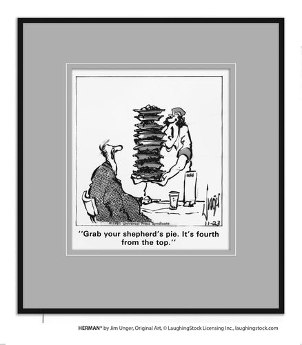 Grab your shepherd’s pie. It’s fourth from the top.