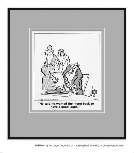 He said he wanted the menu back to have a good laugh.