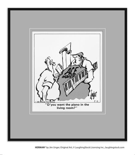 D’you want the piano in the living room?