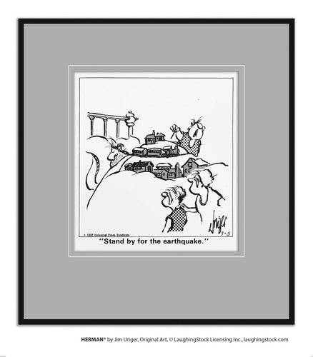 Stand by for the earthquake.