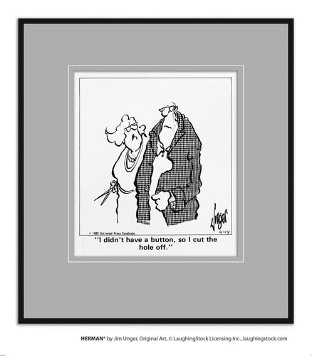 I didn’t have a button, so I cut the hole off.