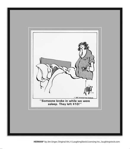 Someone broke in while we were asleep, They left $10!