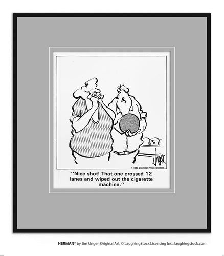 Nice shot! That one crossed 12 lanes and wiped out the cigarette machine.