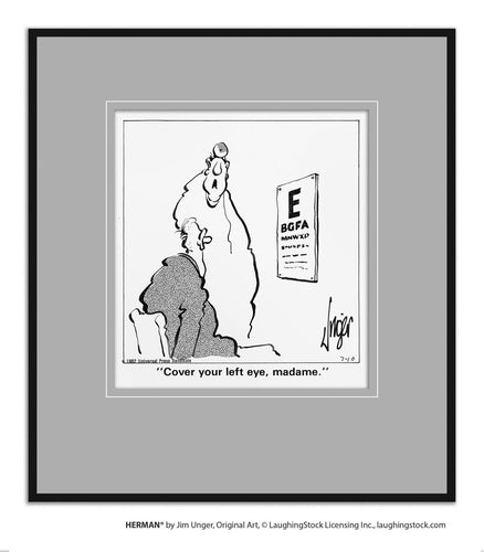 Cover your left eye, madame.