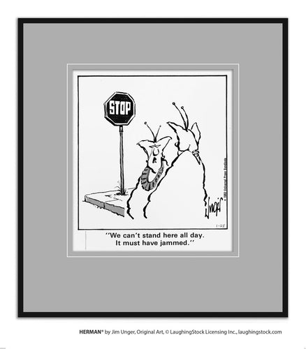 We can’t stand here all day. It must have jammed.