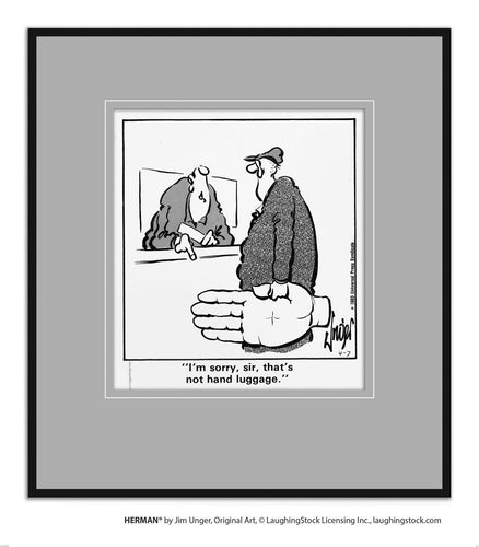 I’m sorry, sir, that’s not hand luggage.