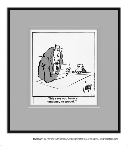 This says you have a tendency to grovel.