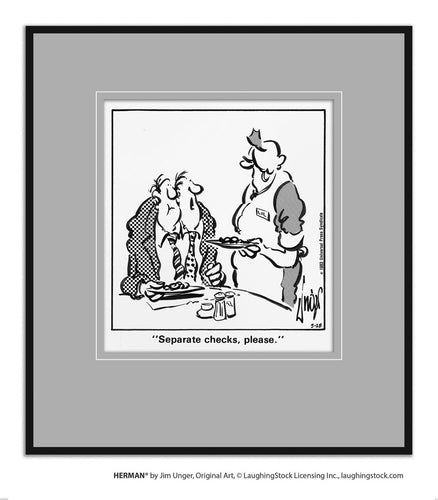 Separate checks, please.