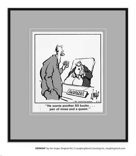 He wants another 50 bucks… pair of nines and a queen.