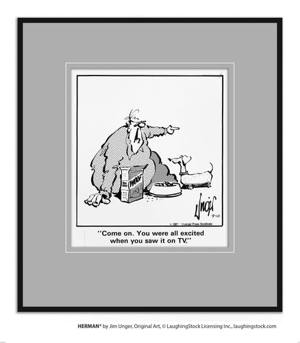 Come on. You were all excited when you saw it on TV.