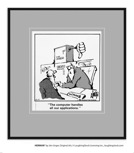 The computer handles all our loan applications.