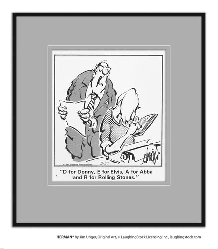 D for Donny, E for Elvis, A for Abba and R for Rolling Stones.