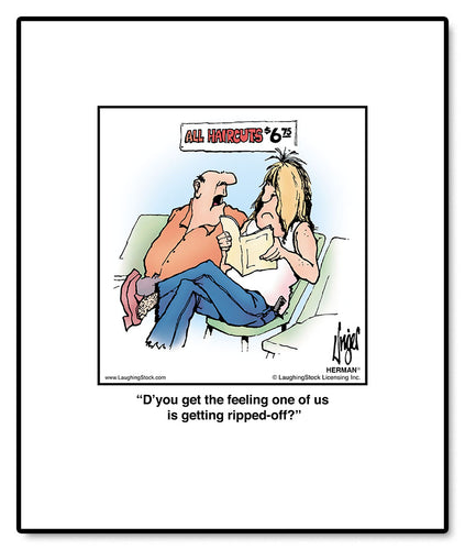 D’you get the feeling one of us is getting ripped-off?