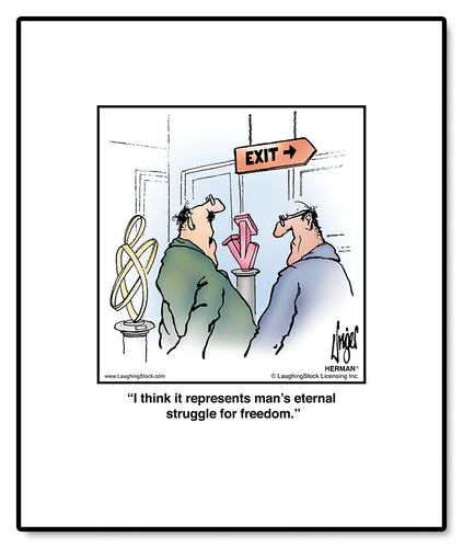 I think it represents man’s eternal struggle for freedom.