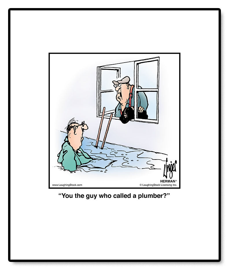 You the guy who called a plumber?