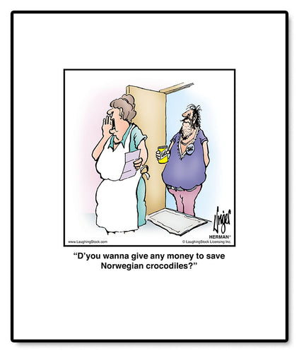 D’you wanna give any money to save Norwegian crocodiles?