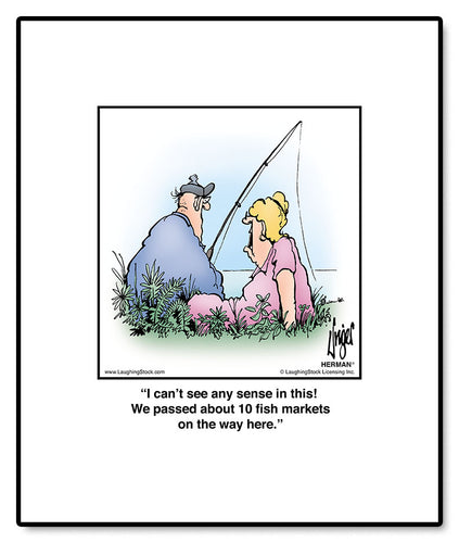 I can’t see any sense in this! We passed about 10 fish markets on the way here.