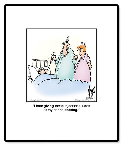 I hate giving these injections. Look at my hands shaking.