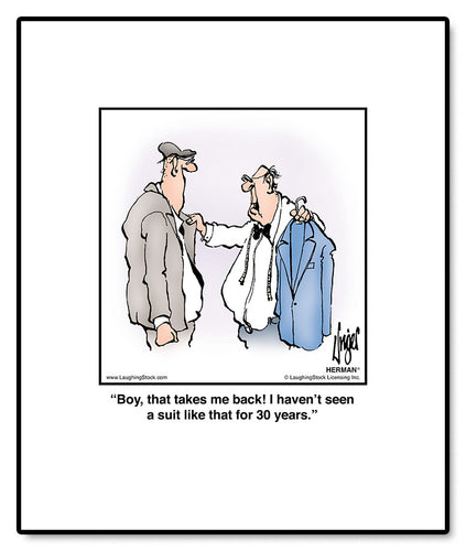 Boy, that takes me back! I haven’t seen a suit like that for 30 years.