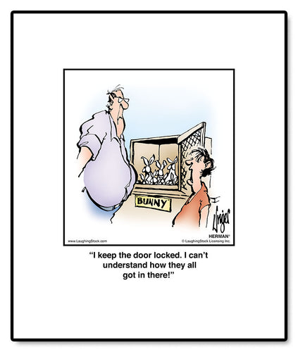 I keep the door locked. I can’t understand how they all got in there!