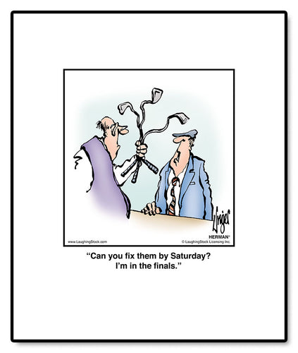 Can you ﬁx them by Saturday? I’m in the ﬁnals.