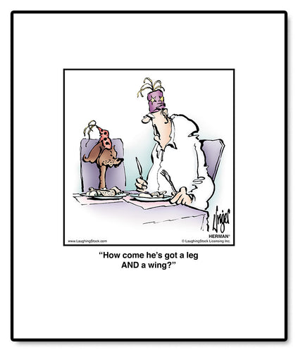 How come he’s got a leg AND a wing?