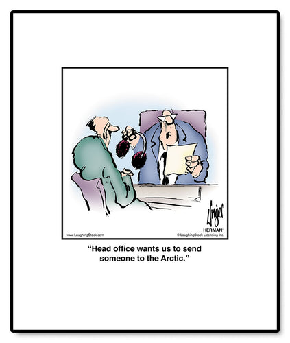 Head office wants us to send someone to the Arctic.