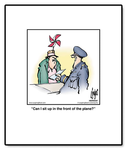 Can I sit up in the front of the plane?