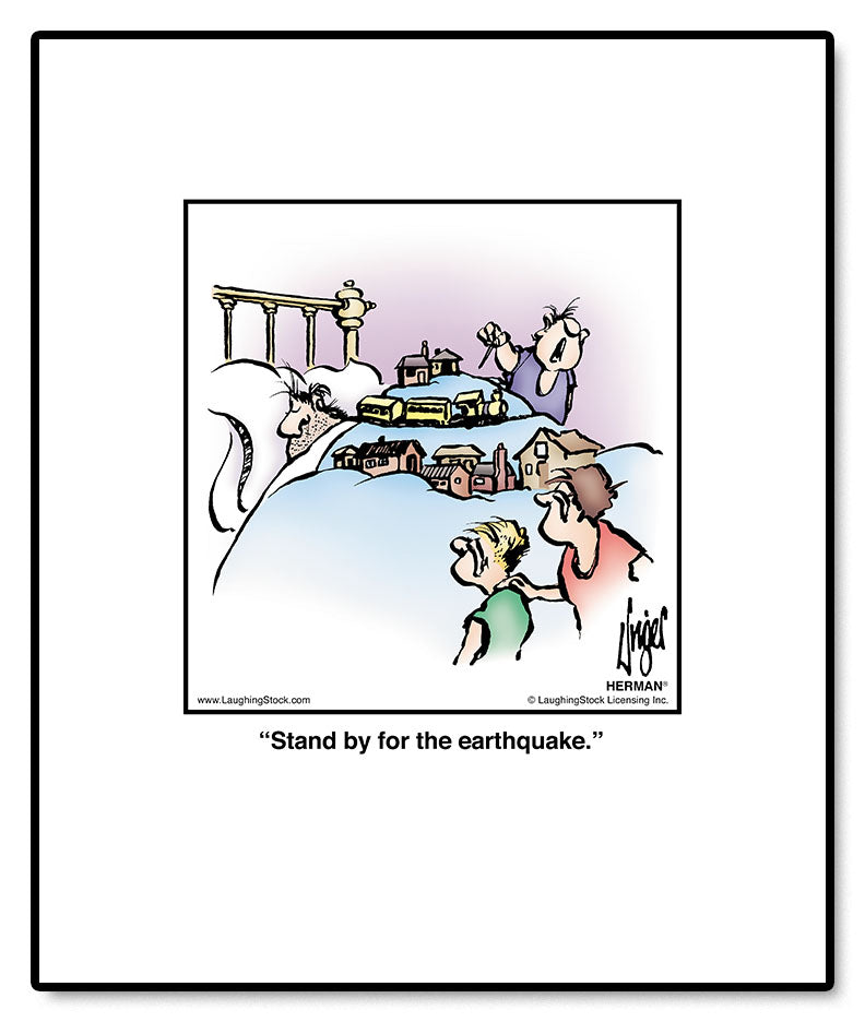 Stand by for the earthquake.