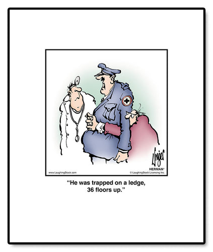 He was trapped on a ledge, 36 ﬂoors up.