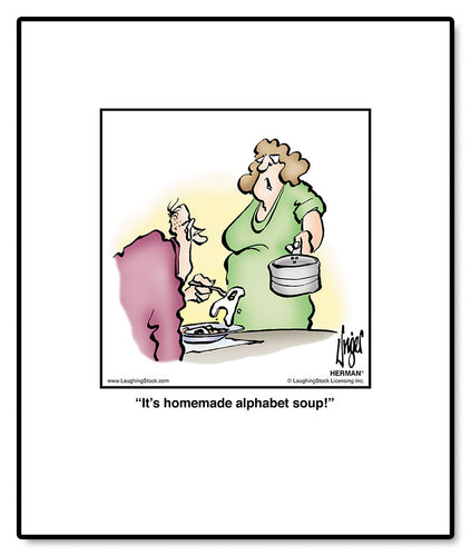 It’s homemade alphabet soup!