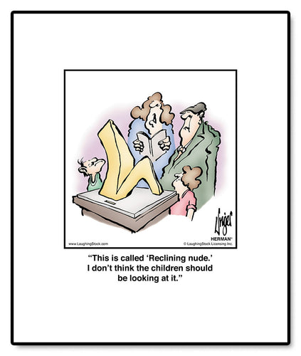 This is called ‘Reclining nude.’ I don’t think the children should be looking at it.