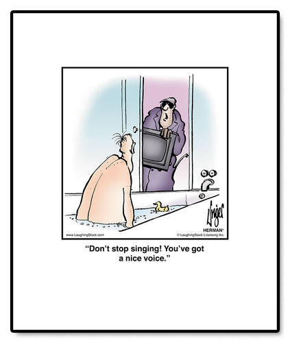 Don’t stop singing! You’ve got a nice voice.