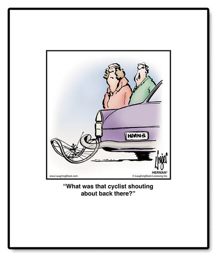 What was that cyclist shouting about back there?