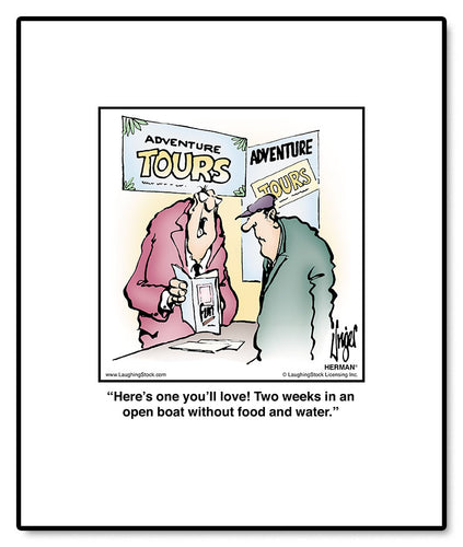 Here’s one you’ll love! Two weeks in an open boat without food and water.