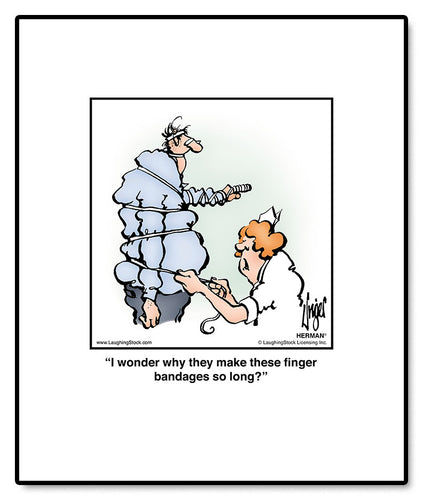 I wonder why they make these ﬁnger bandages so long?