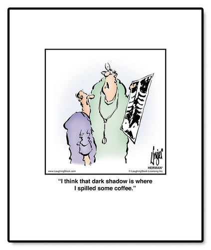 I think that dark shadow is where I spilled some coffee.