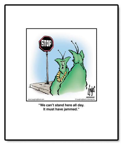 We can’t stand here all day. It must have jammed.