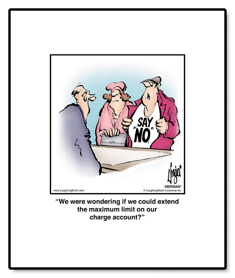 We were wondering if we could extend the maximum limit on our charge account?