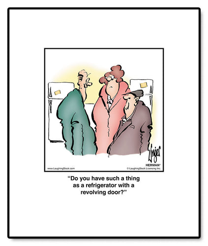 Do you have such a thing as a refrigerator with a revolving door?