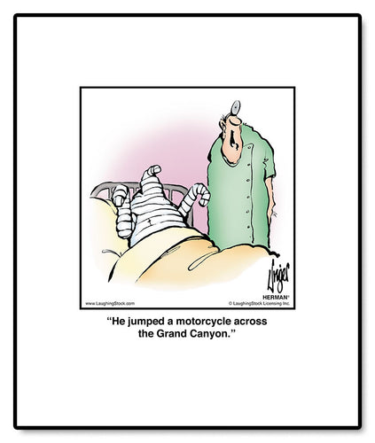 He jumped a motorcycle across the Grand Canyon.