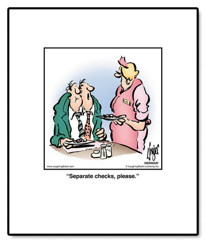 Separate checks, please.