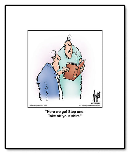 Here we go! Step one: Take off your shirt.