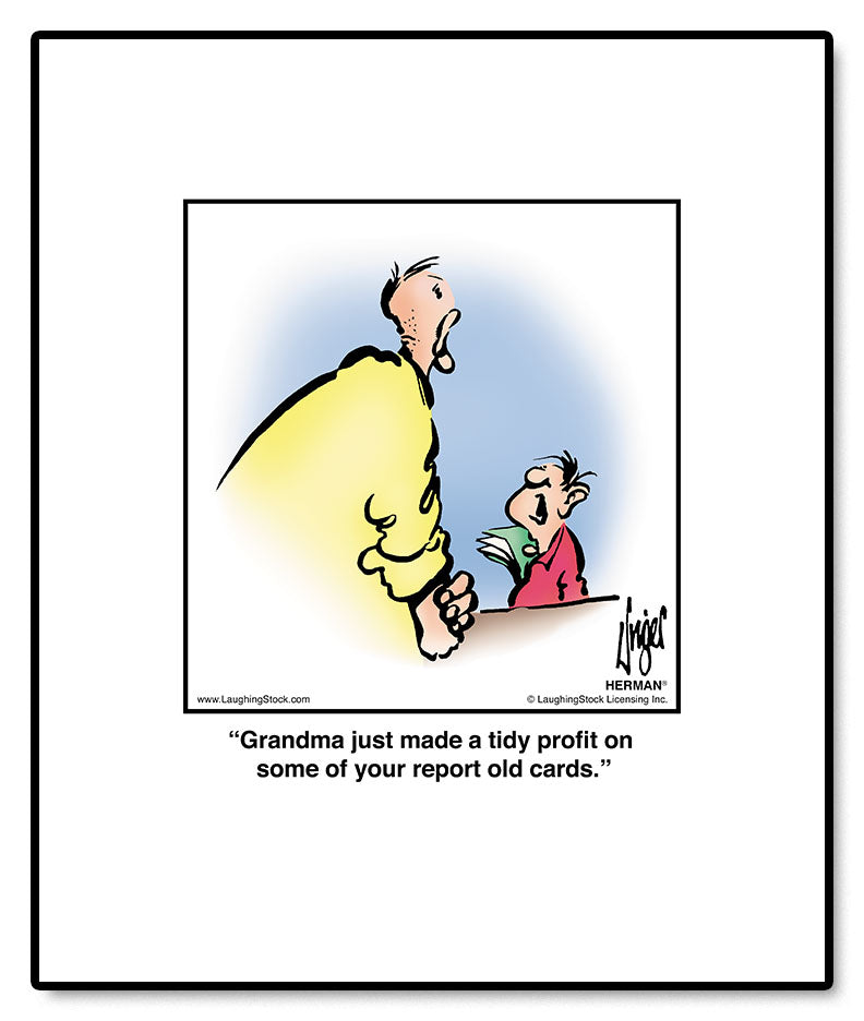 Grandma just made a tidy profit on some of your report old cards.